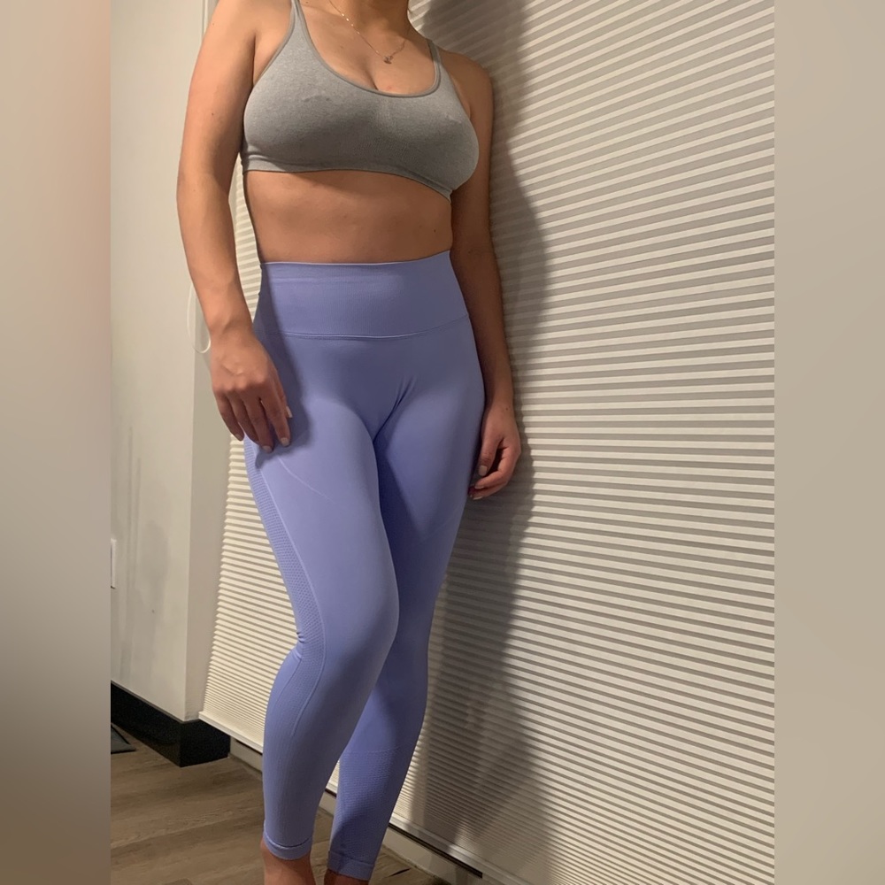 💕Gym cotton set. Blue form fitting leggings.💕